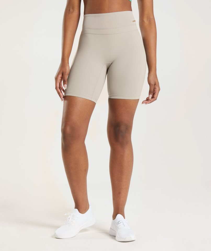 Women\'s Gymshark Whitney Cycling Shorts Beige | CA A361DN